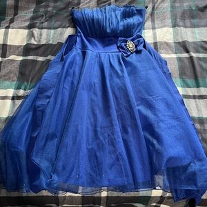 Classy Blue Floral Dress